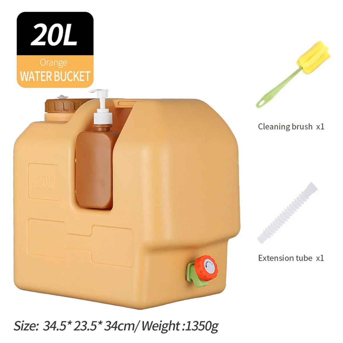 Portable Emergency Water Container With Spigot For Camping And Hiking