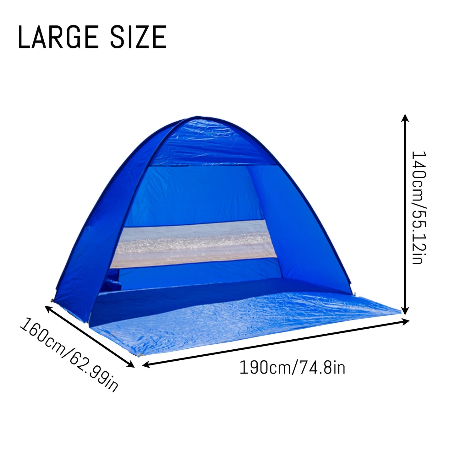 Pakicetus Pop Up Beach Tent With Carry Bag For Outdoors