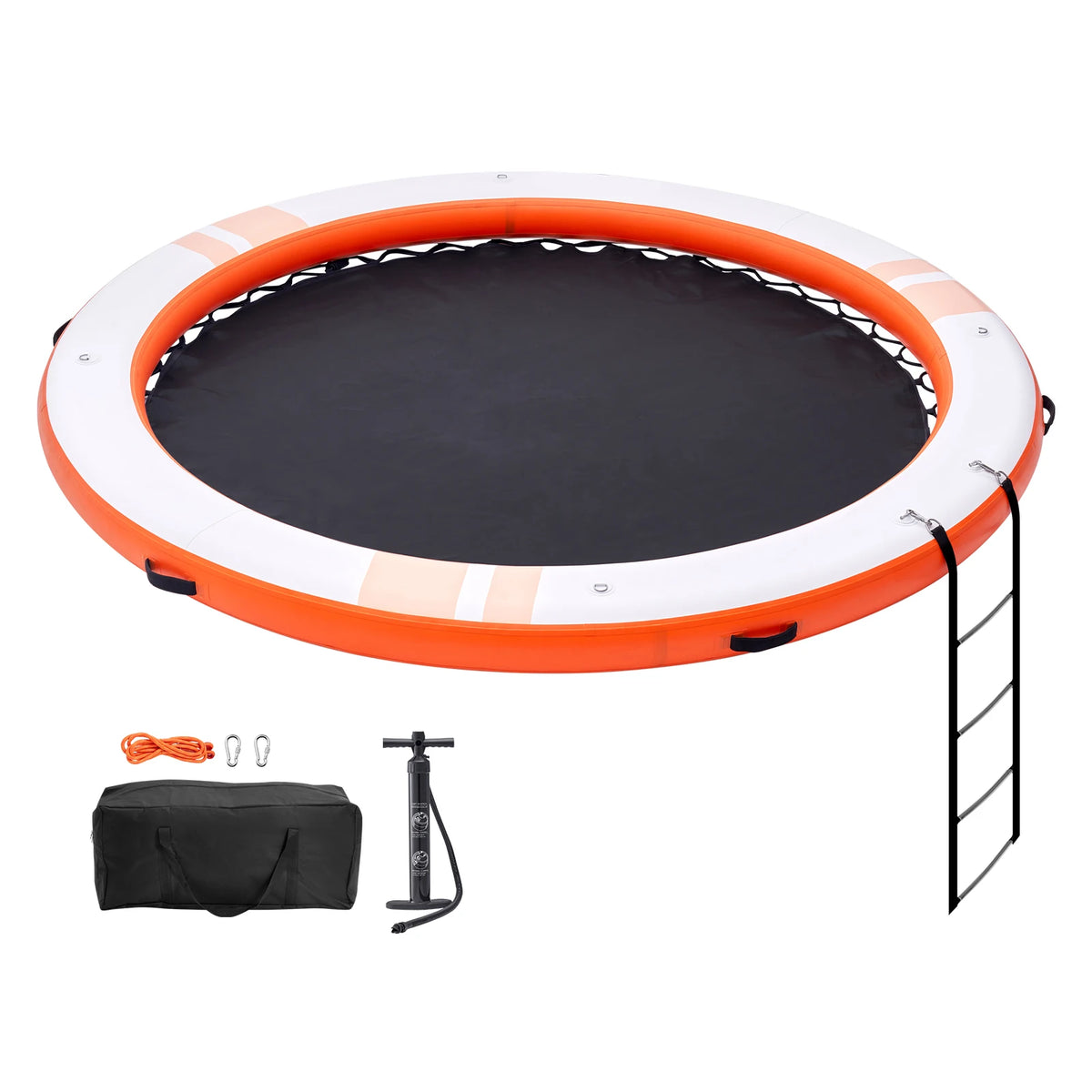 SucceBuy Inflatable Floating Dock Non Slip Platform With Detachable Ladder