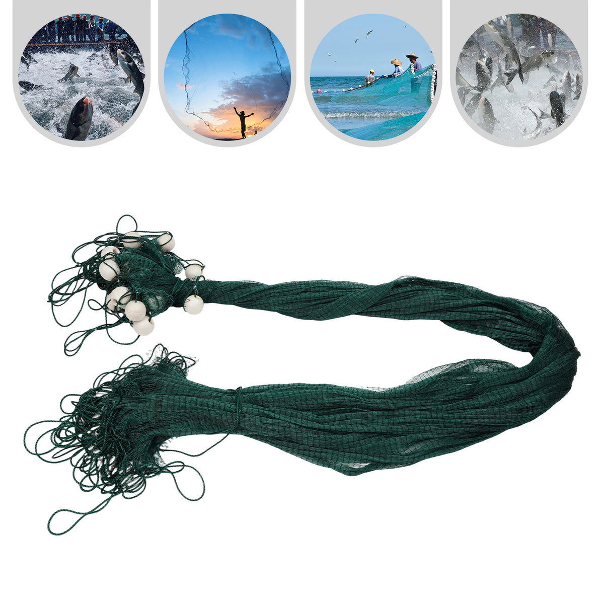 Bymaocar Fishing Drag Net With Weights And Floats For Seining