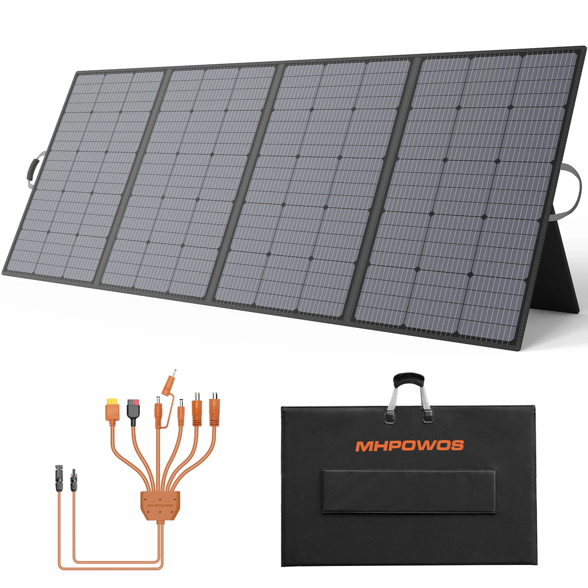 MHPOWOS 400W Waterproof Foldable Monocrystalline Solar Panel