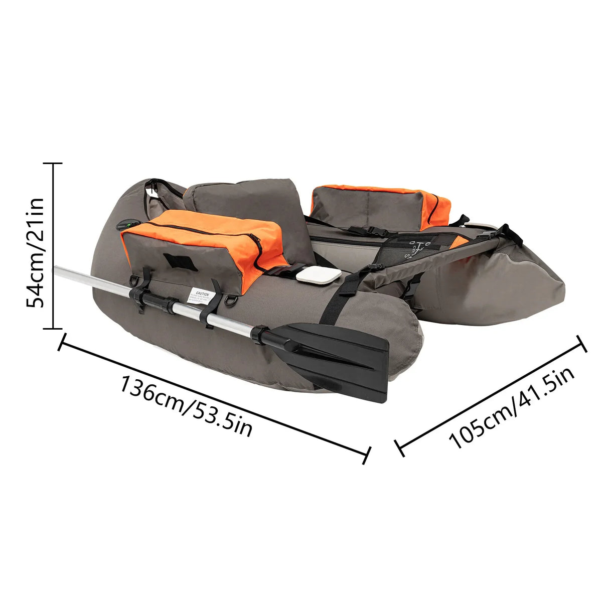 Outdoor Fishing Inflatable Boat Raft With Pump And Adjustable Backrest