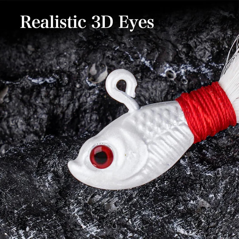 Premium Bucktail Jig Heads For Saltwater Freshwater Fishing Lures