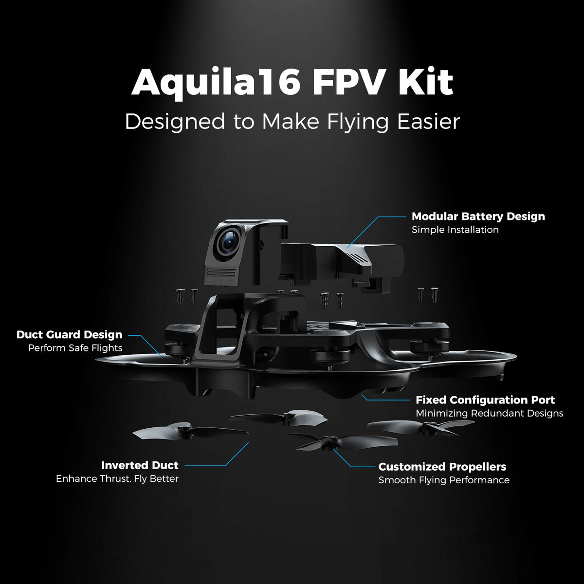 BETAFPV Aquila16 FPV Kit Brushless Racing Drone Indoor Outdoor