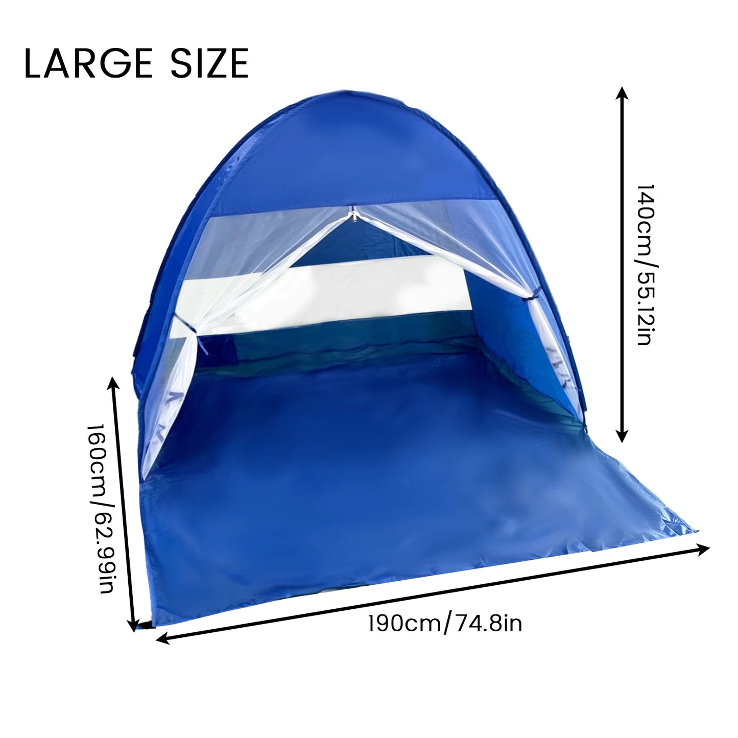 Pakicetus Pop Up Beach Tent With Carry Bag For Outdoors