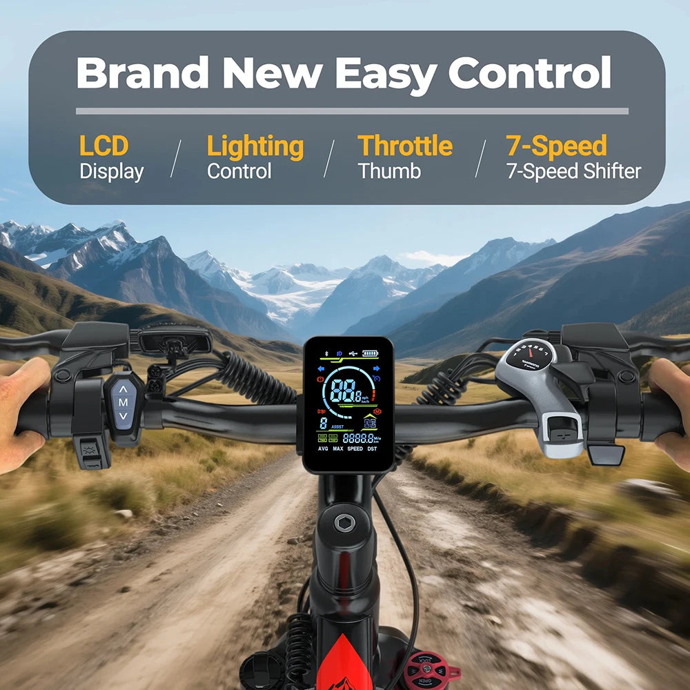 AOVOPRO BK520 Electric Bike 750W Motor 48V Long Range Battery