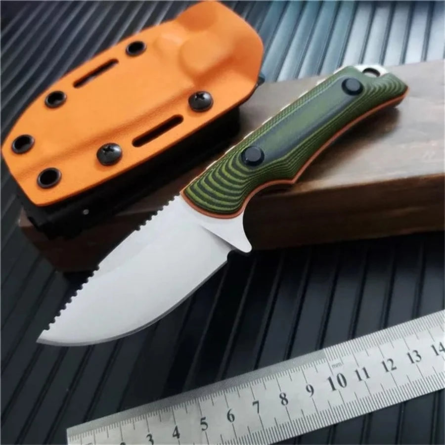BM 15017 Two Tone G10 Fixed Blade Knife 8Cr13Mov Outdoor EDC Self Defense