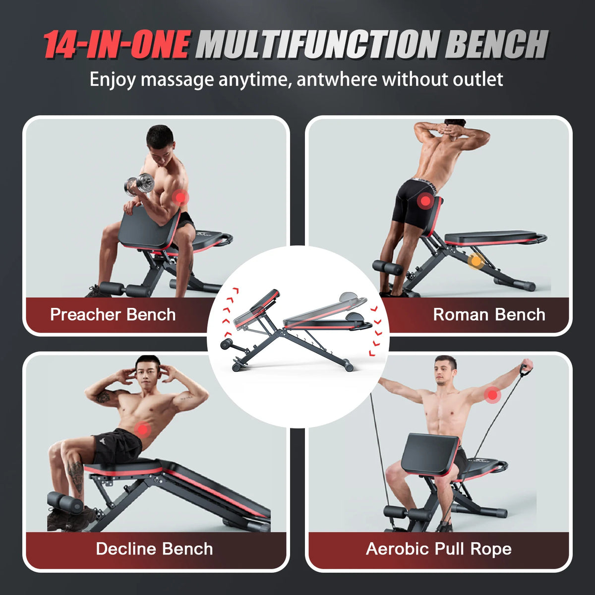 Pre Assembled Foldable Dumbbell Weight Bench For Home Gym