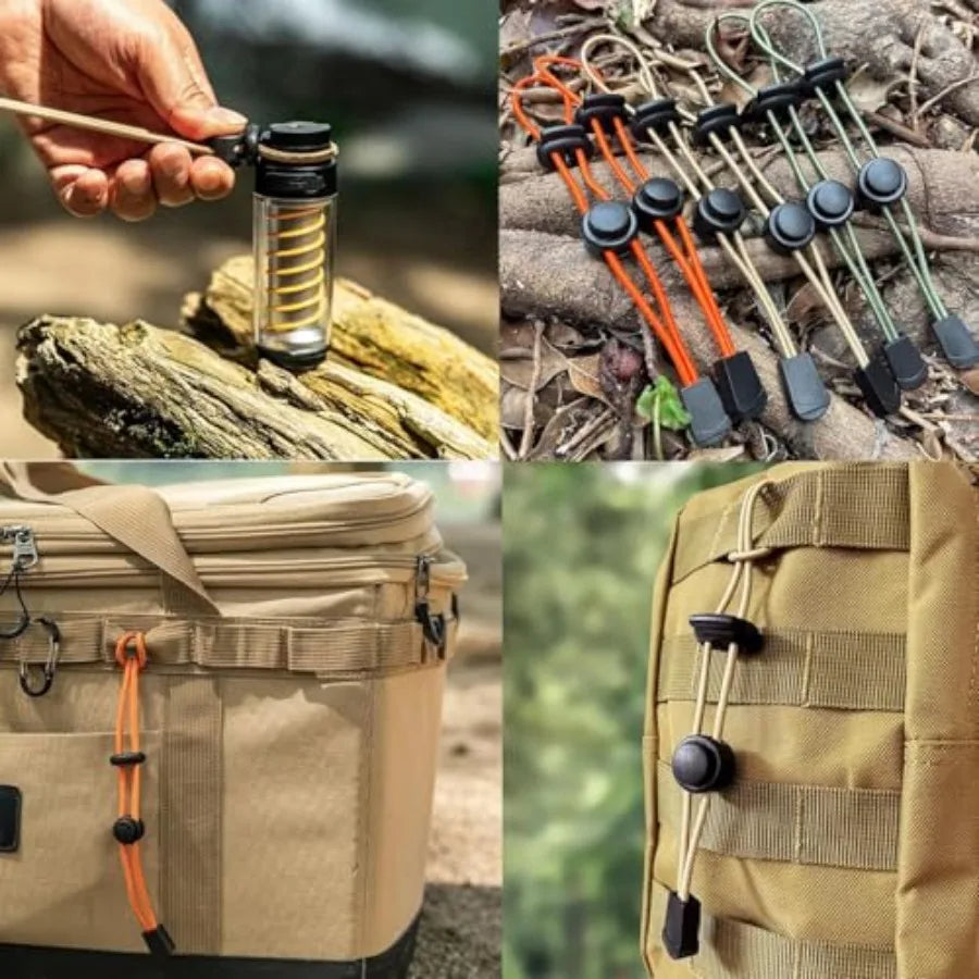 9Pcs Elastic Rope Fasteners For Backpack Gear Trekking Poles