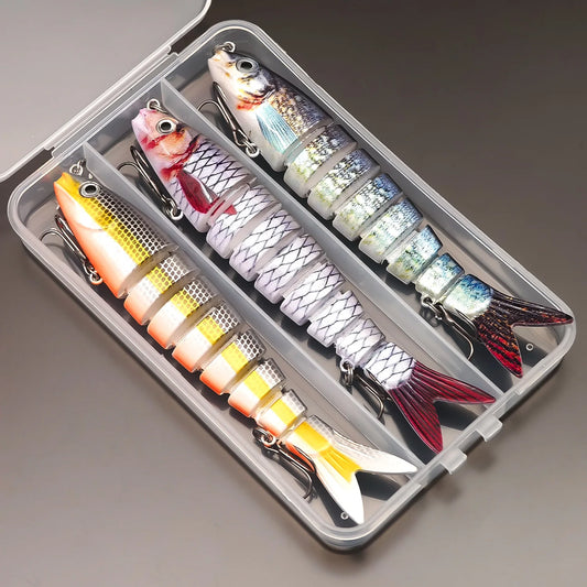 Anfs 8 Segment Multi Jointed Artificial Fishing Lure Bait Kit