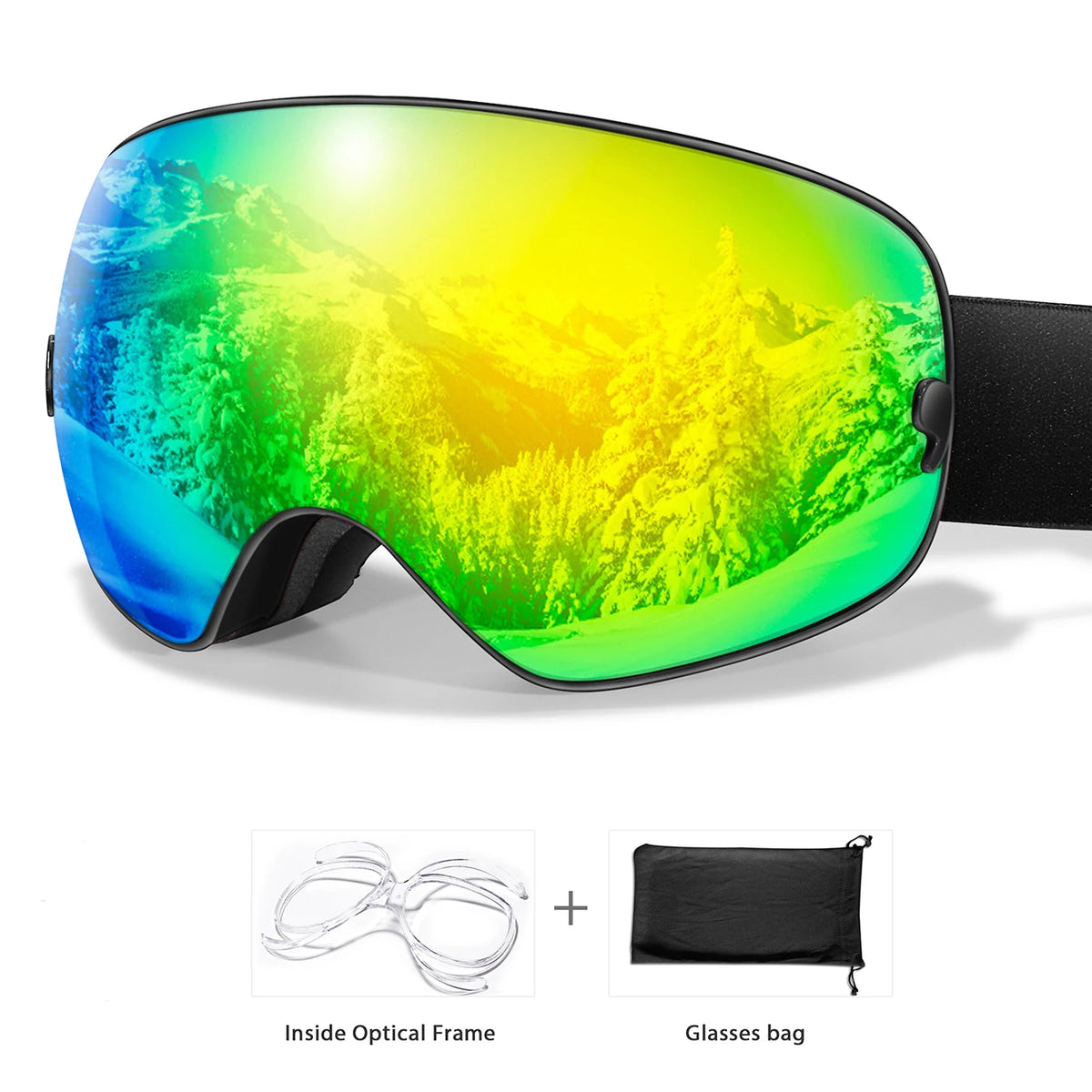 Unisex Winter Ski Goggles With UV400 Antifog Protection