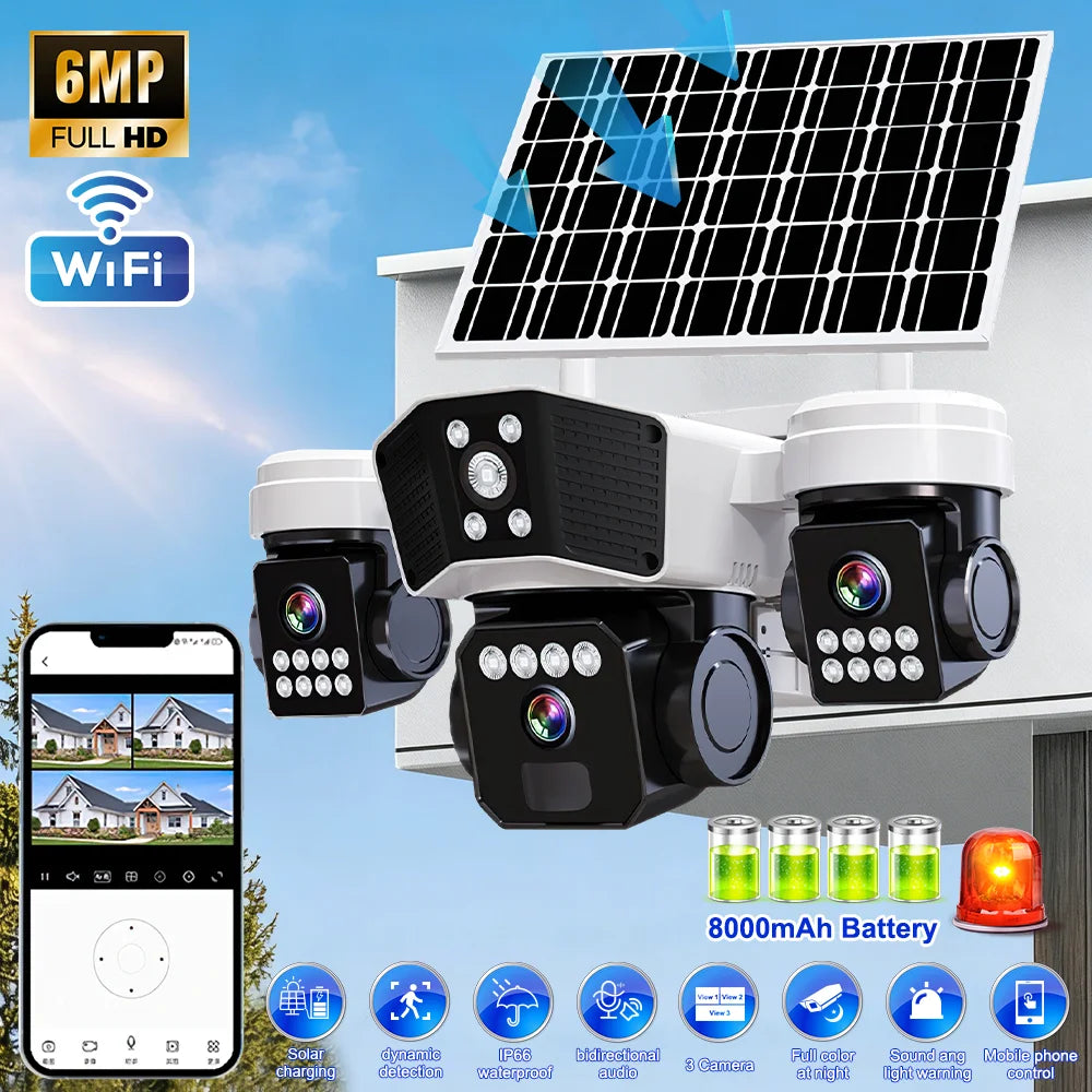 Kepeak 6MP Solar Wireless PTZ Security Camera With Night Vision