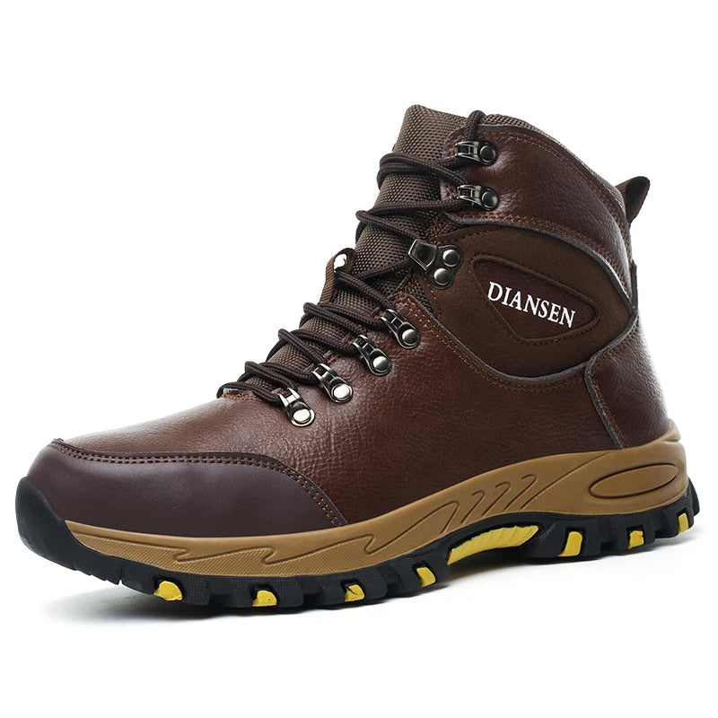 Veigar Men Waterproof Leather Steel Toe Safety Boots