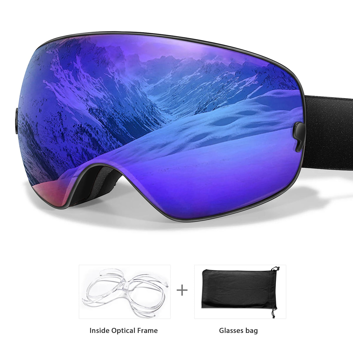 Unisex Winter Ski Goggles With UV400 Antifog Protection