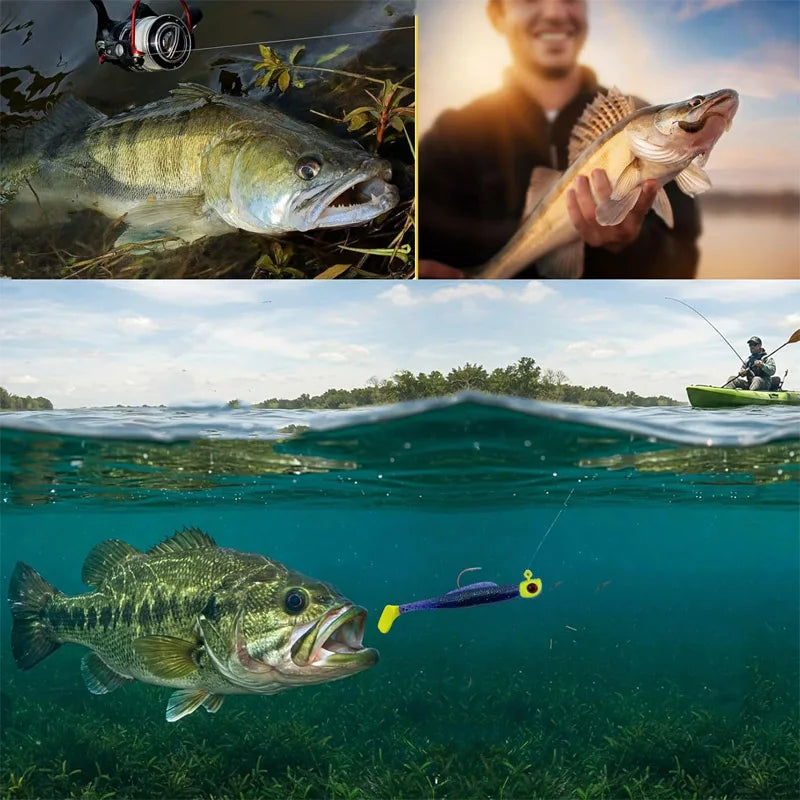 High Carbon Steel Swimbait Jig Heads For Crappie Bass Tackle