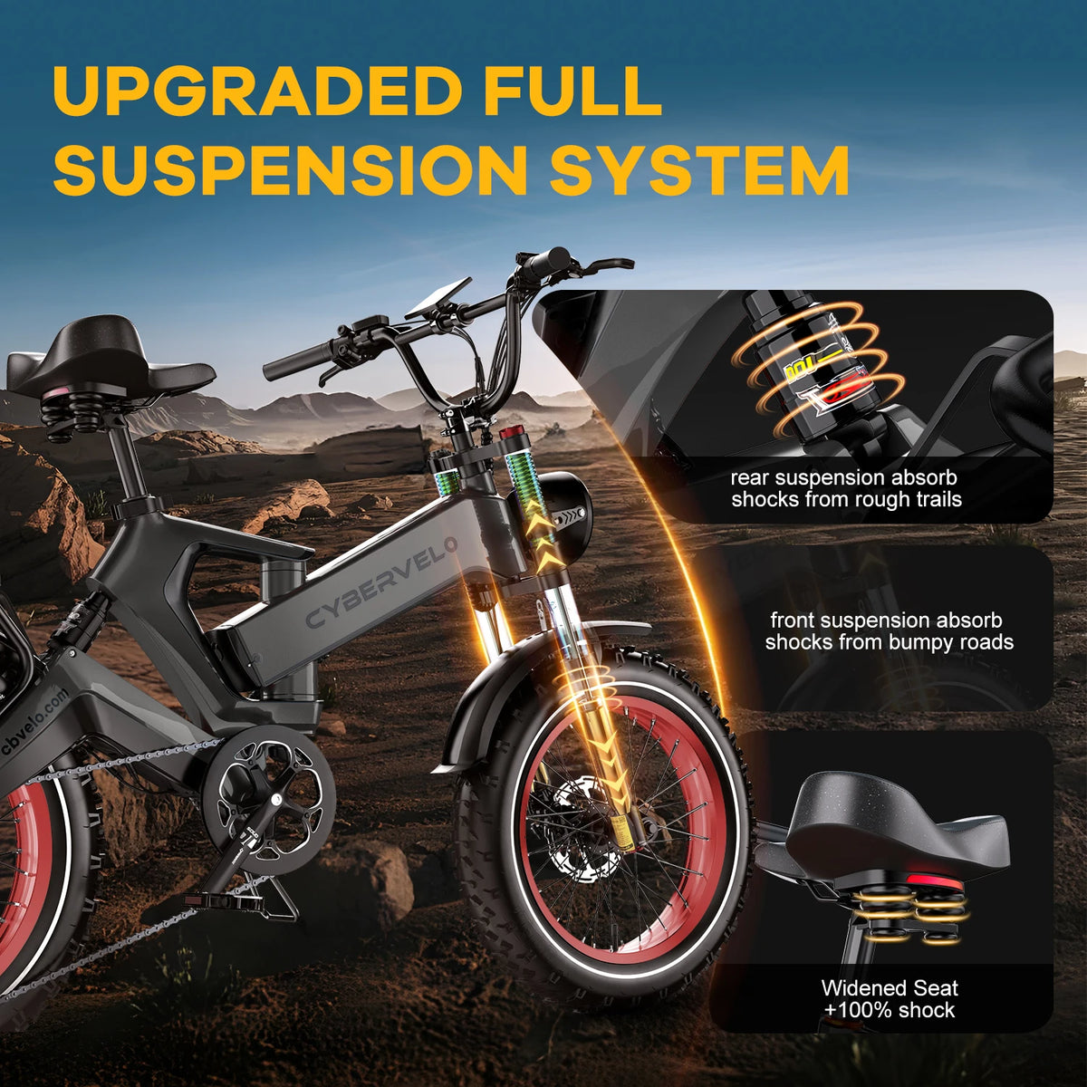 Cybervelo 2000W Peak Motor Foldable Electric Bicycle
