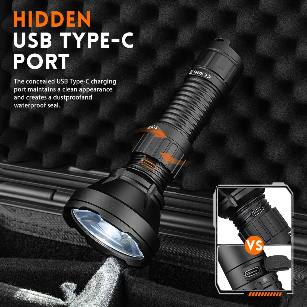 Sofirn SF26 2000lm LED SFT40 Tactical Flashlight 21700 Rechargeable