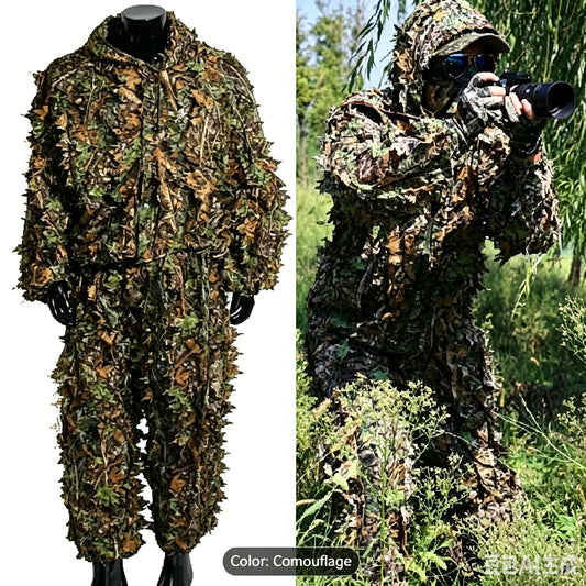 Men's Ghillie Suit 3D Lightweight Camouflage Hooded Hunting Clothes