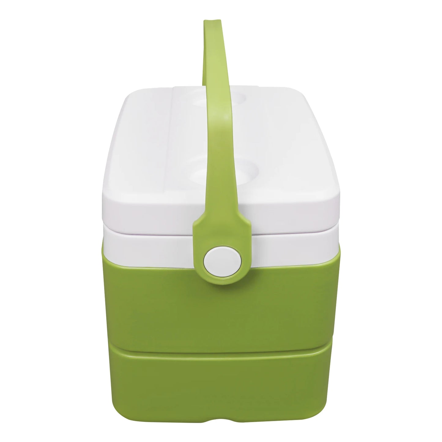 Portable Insulated Cooler With Cup Slots And Handle For Beach