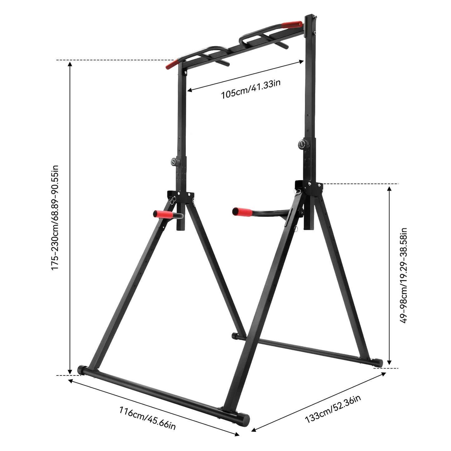 Triangular Pull Up Station Adjustable Height Bar For Home Gym Equipment