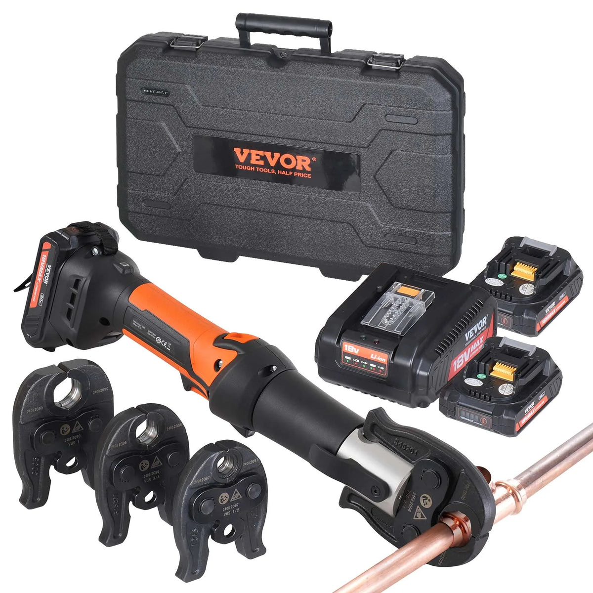 SucceBuy 18V Cordless Electric Pipe Crimping Press Tool