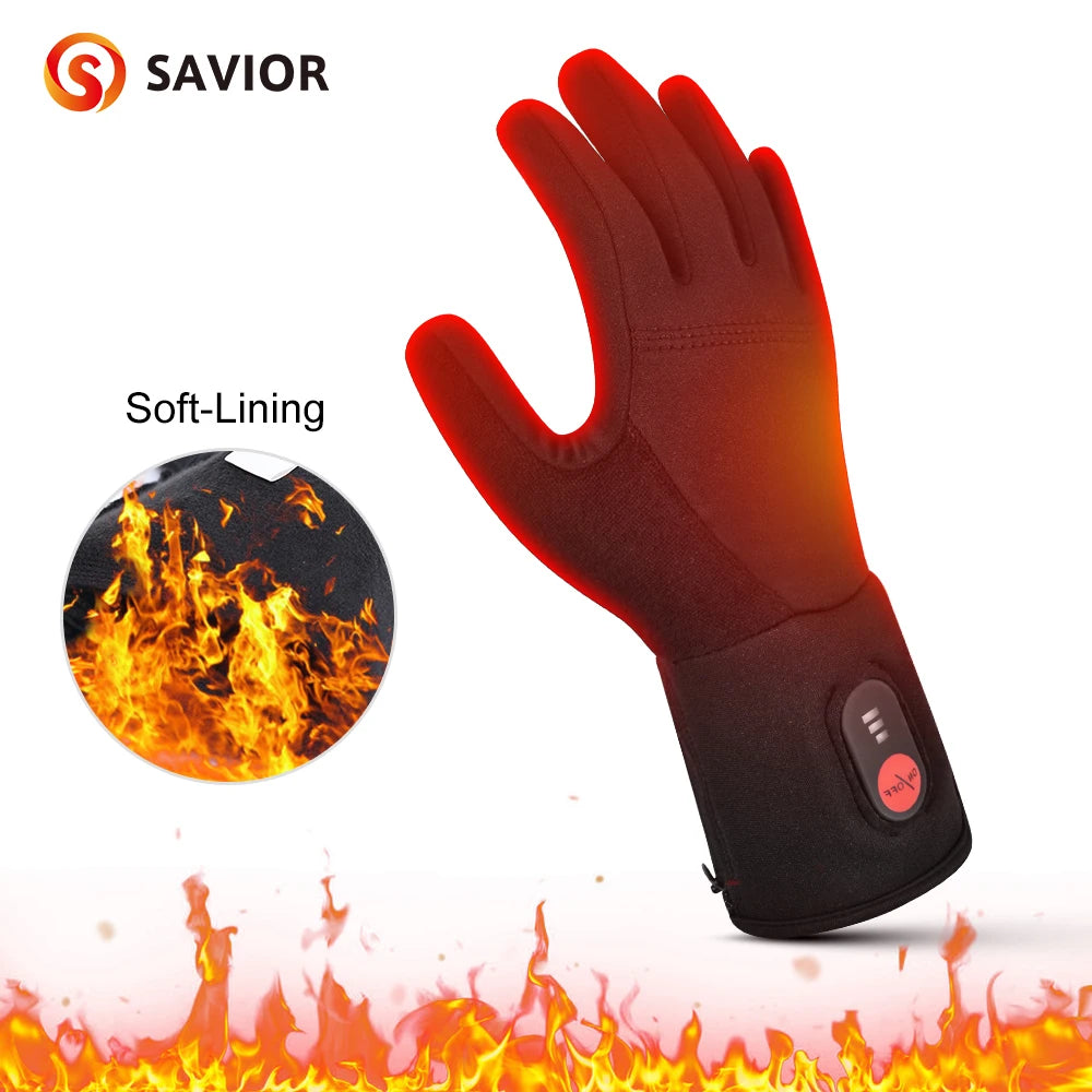 Savior Heat Gloves Electric Rechargeable Touch Screen Winter Skiing Gear