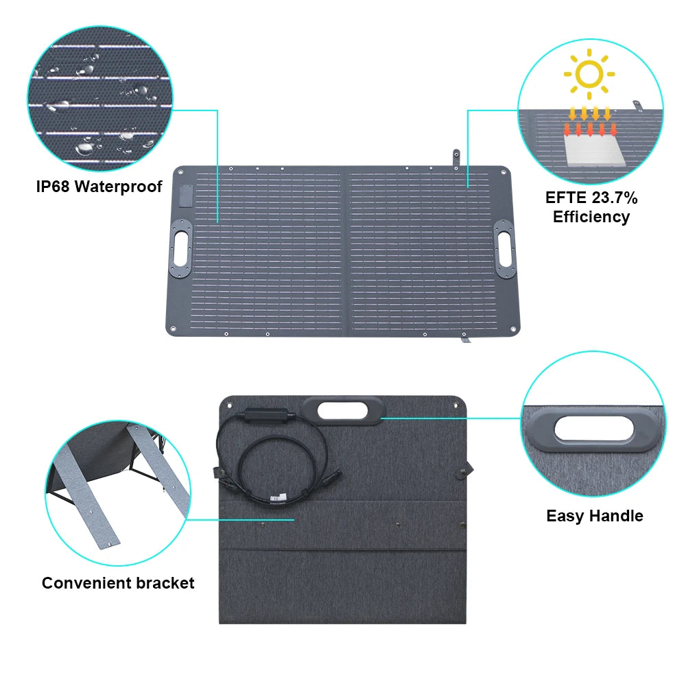 Ctolity Foldable Flexible Monocrystalline Solar Panel