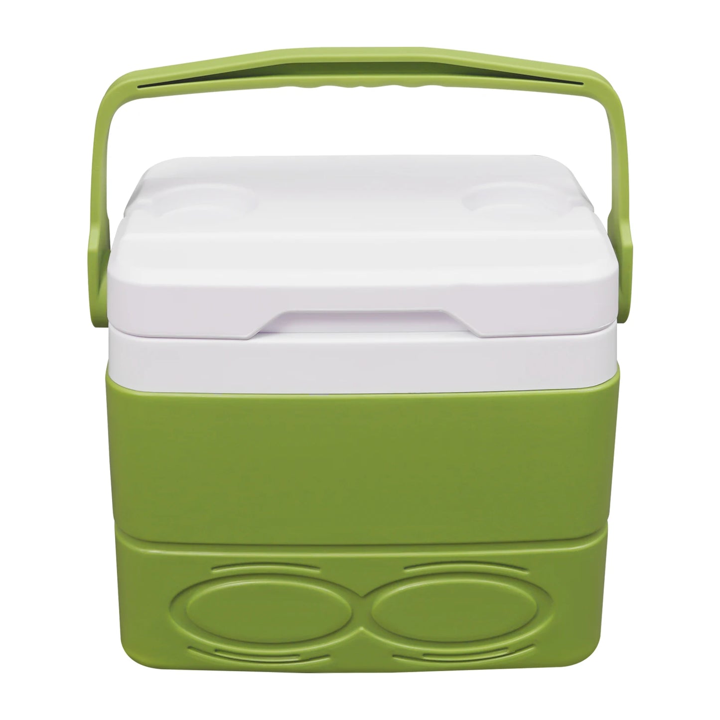 Portable Insulated Cooler With Cup Slots And Handle For Beach