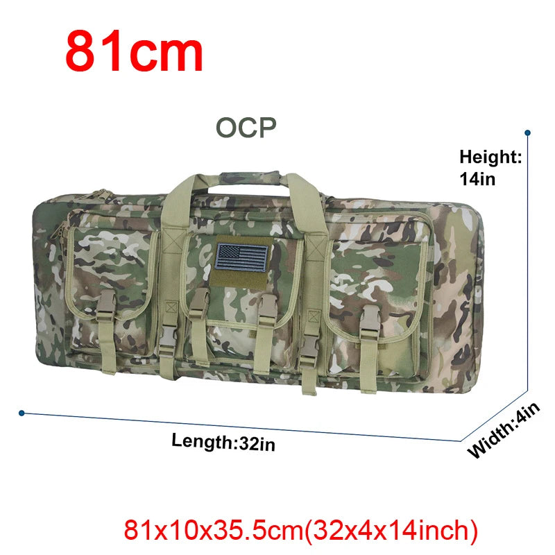 LQARMY Tactical Double Rifle Case Molle Gun Bag Sniper Airsoft