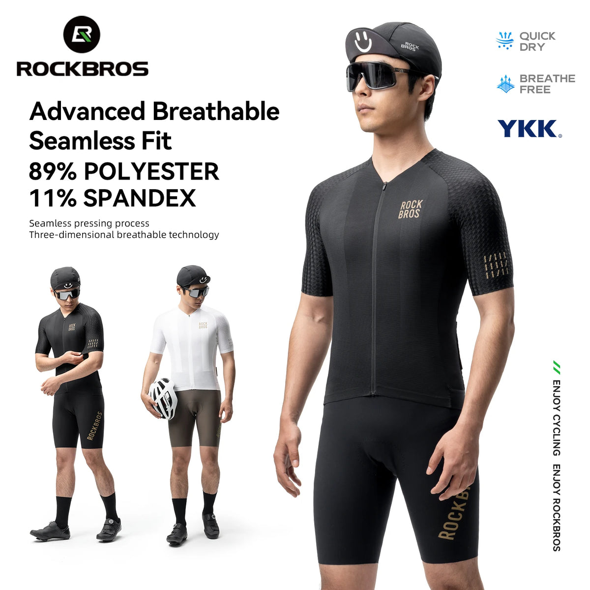 Rockbros Summer Men's Lightweight Quick Dry Breathable Cycling Jersey