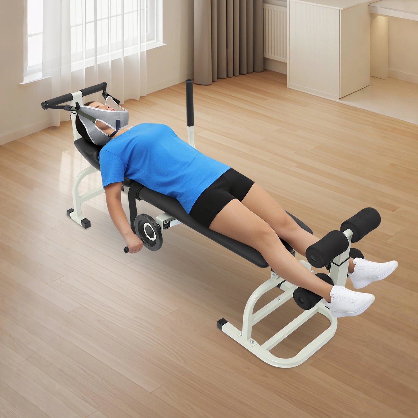 Multifunction Back Stretch Bench Cervical Traction Device For Home Use