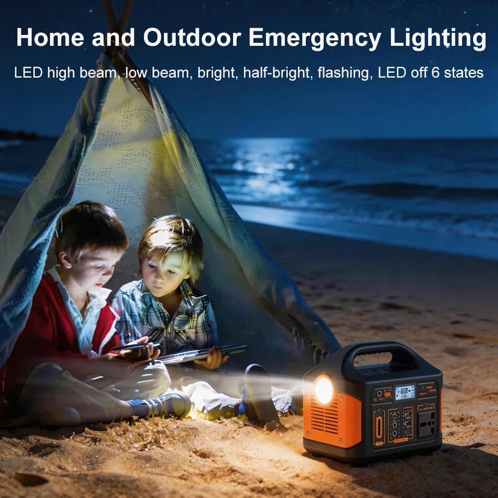 GaiaRay Portable Solar Generator 460.8Wh LiFePO4 Power Station