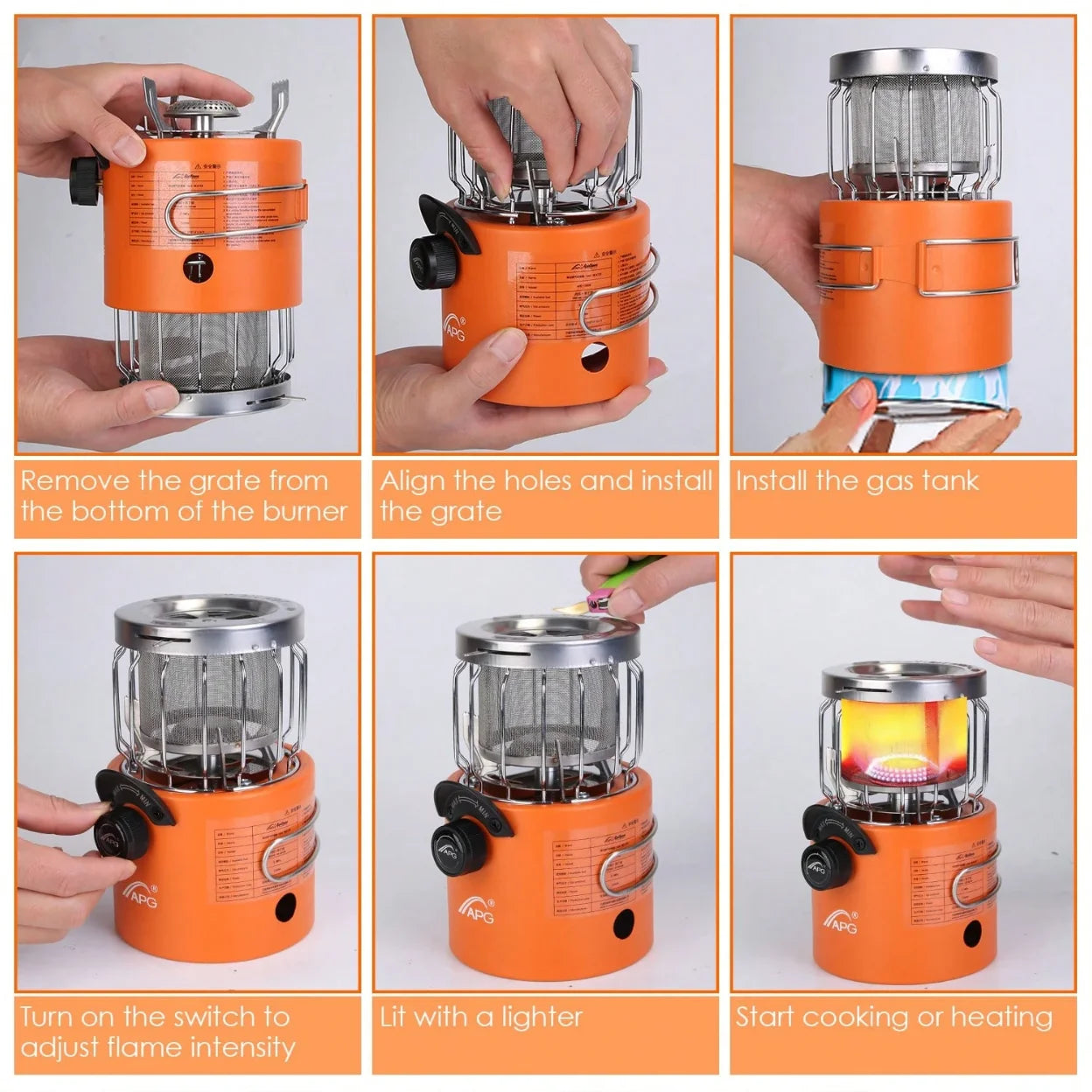 2 In 1 Portable Propane Heater Stove For Outdoor Camping