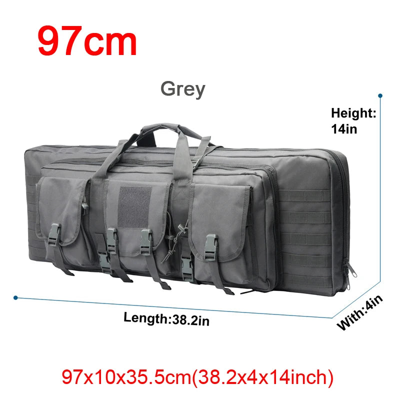 LQARMY Tactical Double Rifle Case Molle Gun Bag Sniper Airsoft