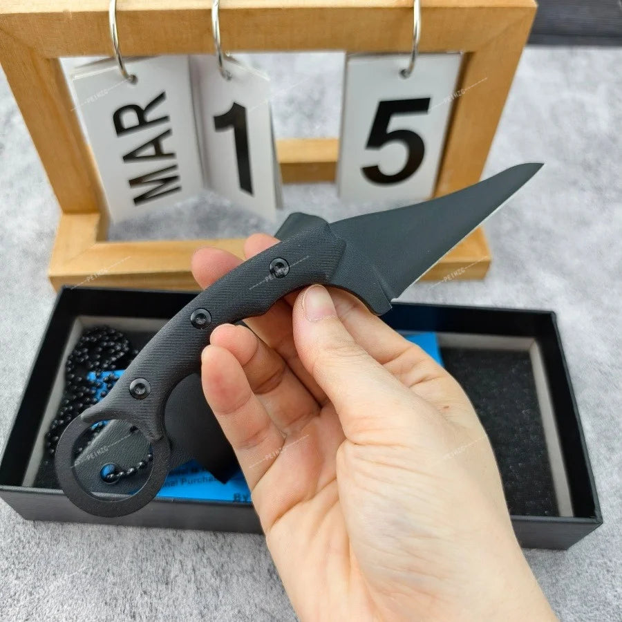 DIY Straight Camping Knife With G10 Handle And Steel Blade