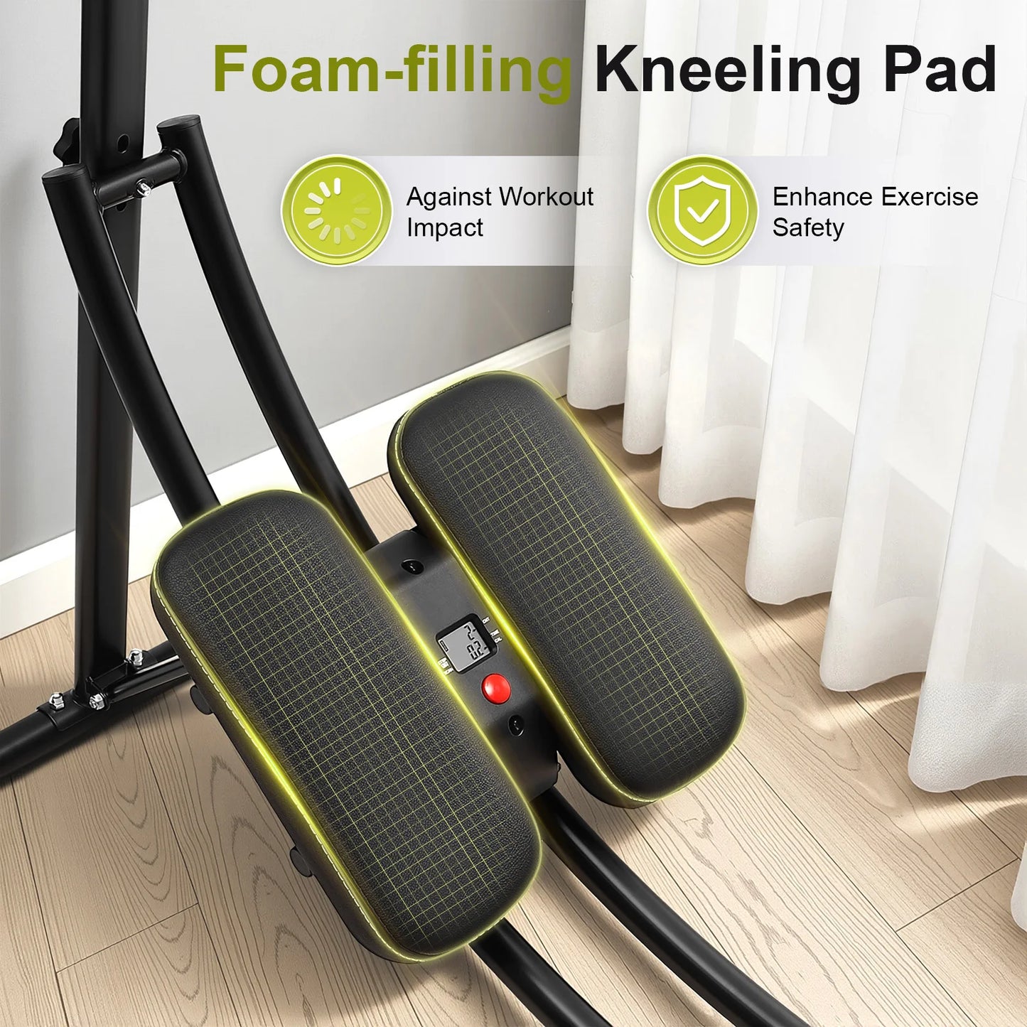 Ab Machine Led Display And 3 Level Adjustable Foldable Gym