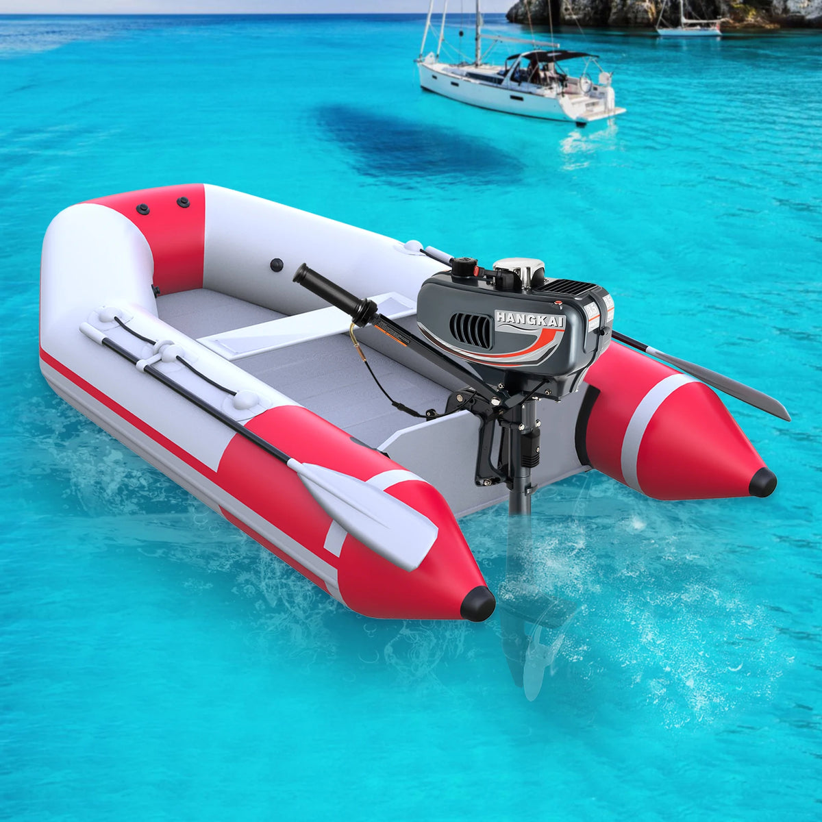 Portable 3.5HP Gasoline Outboard Motor With Adjustable Tilt