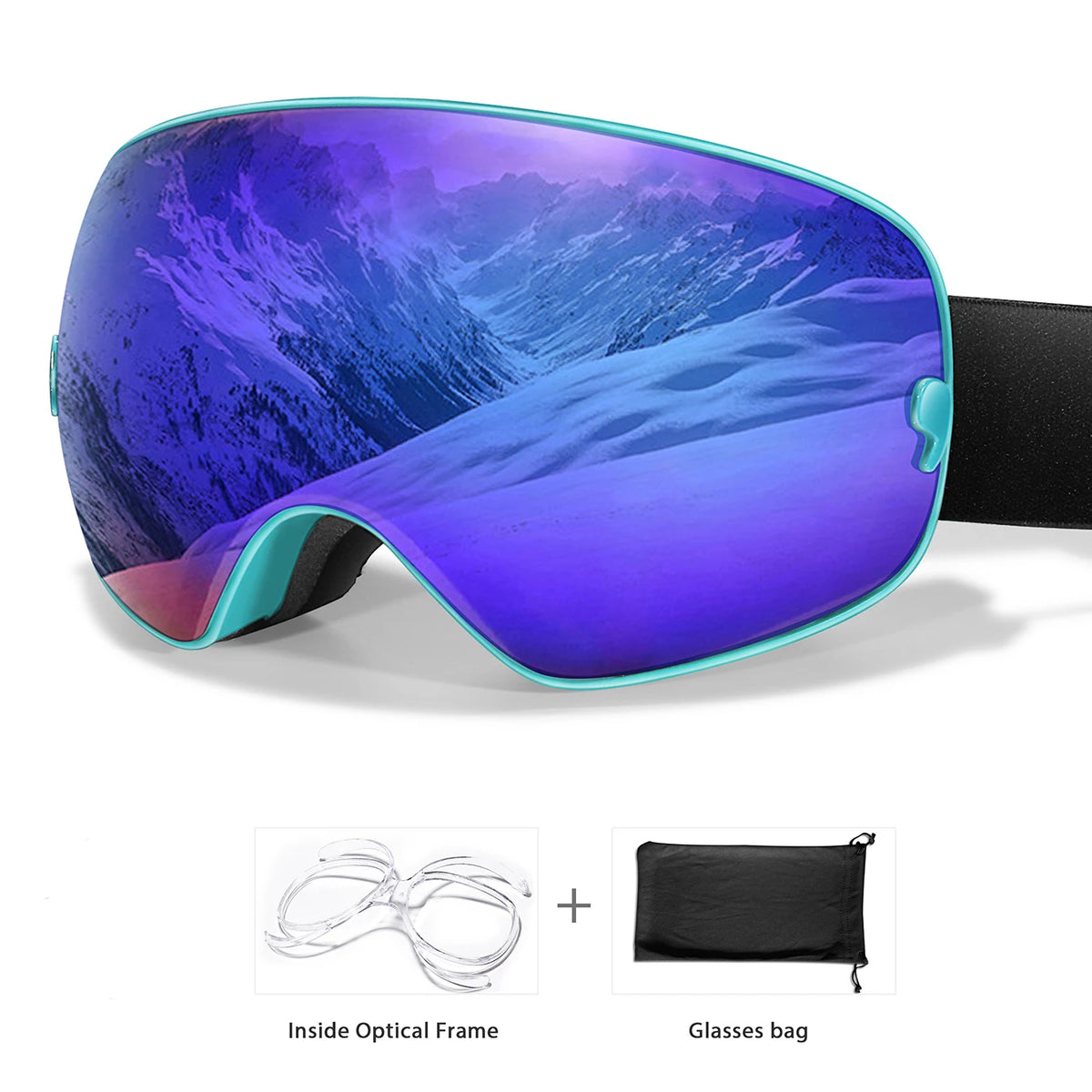 Unisex Winter Ski Goggles With UV400 Antifog Protection