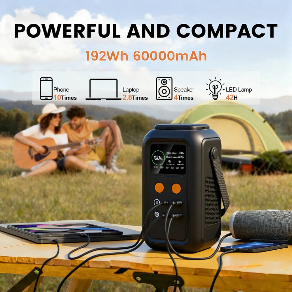 Ctolity 192Wh Lifepo4 Power Station 200W Portable Charger
