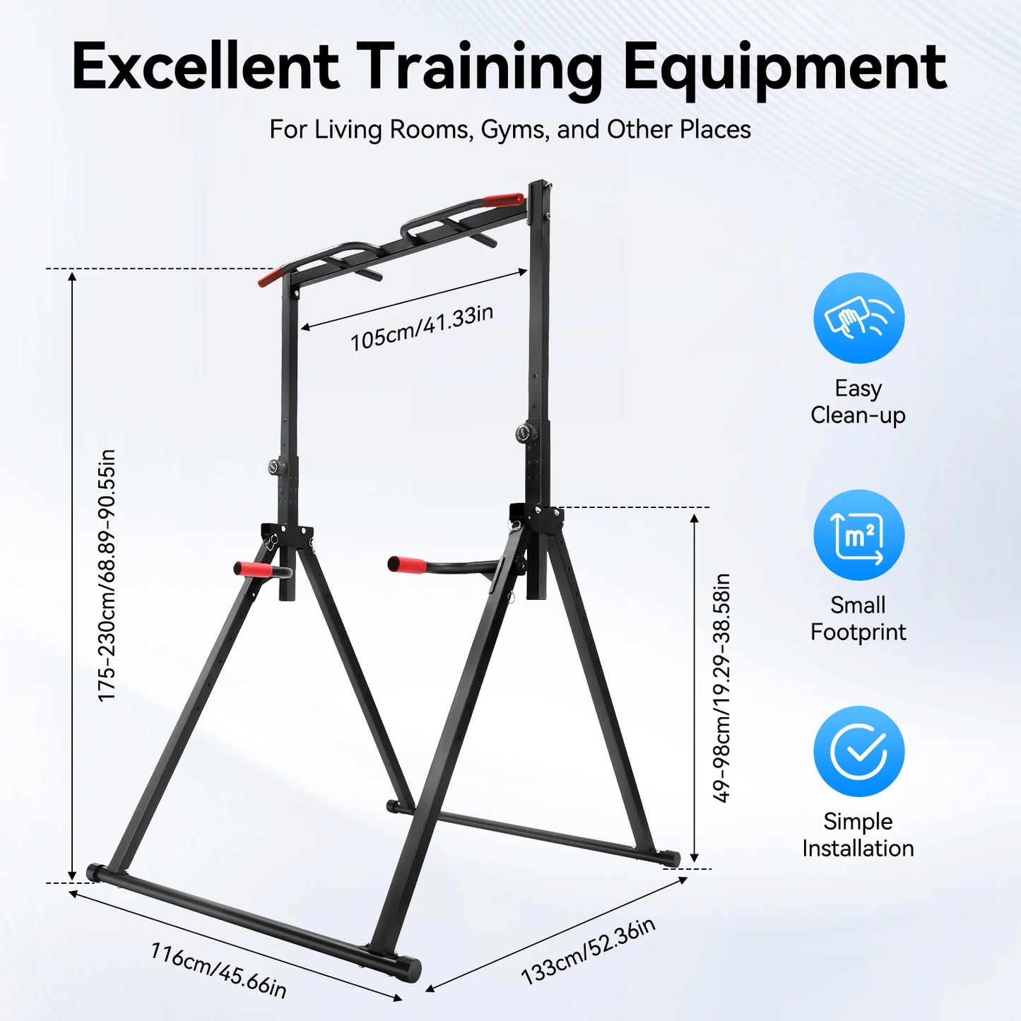 Triangular Pull Up Station Adjustable Height Bar For Home Gym Equipment