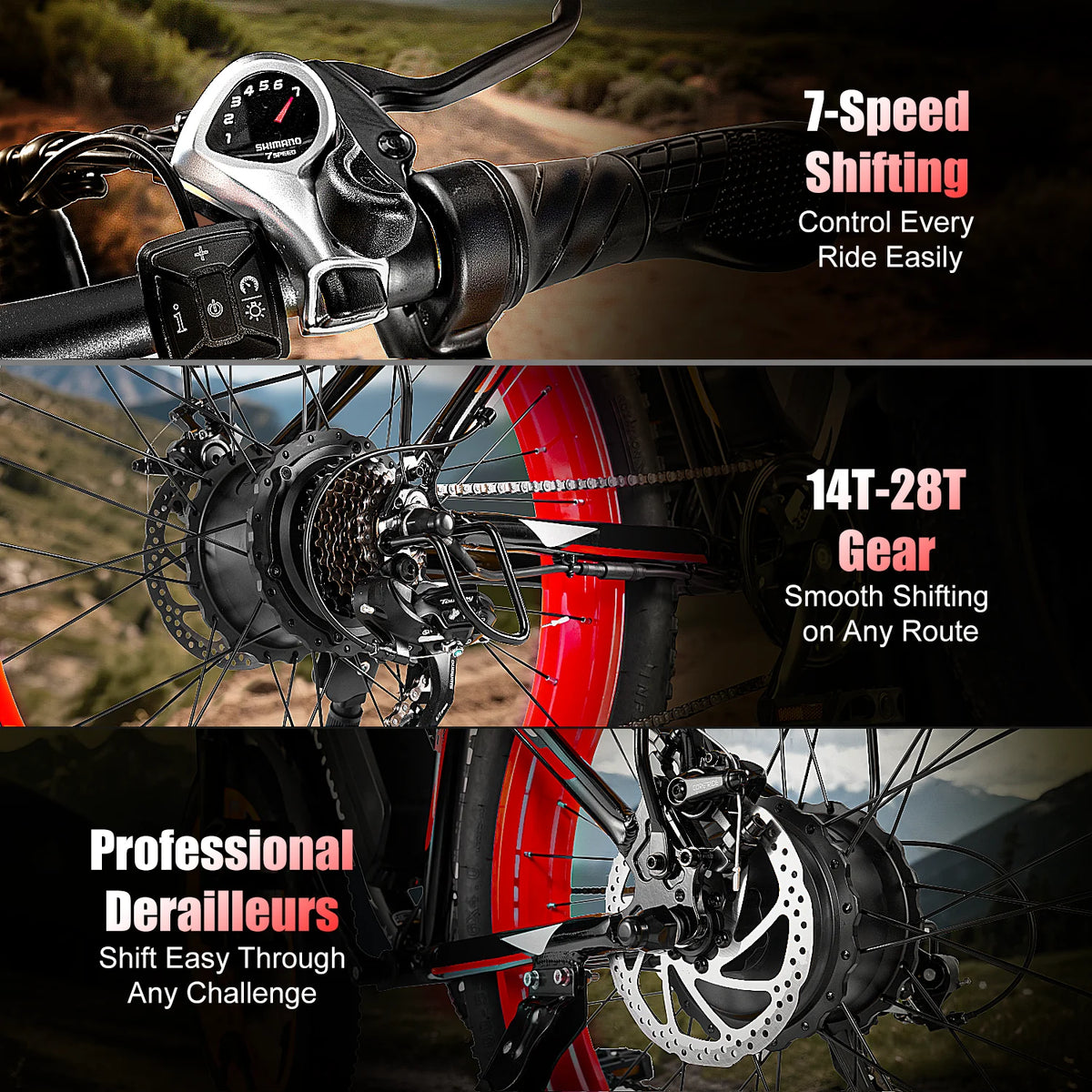 EOEOTWO Fat Tire Electric Bike 1000W Motor 34 MPH Range