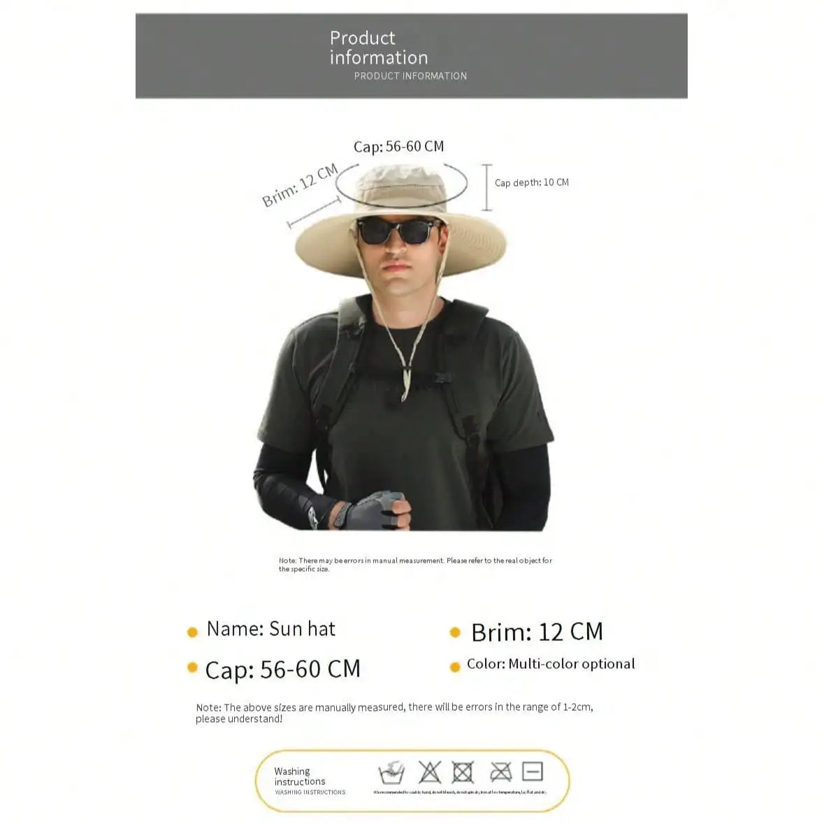 Men's Solar Powered Cooling Fishing Hat With UV Protective Fan