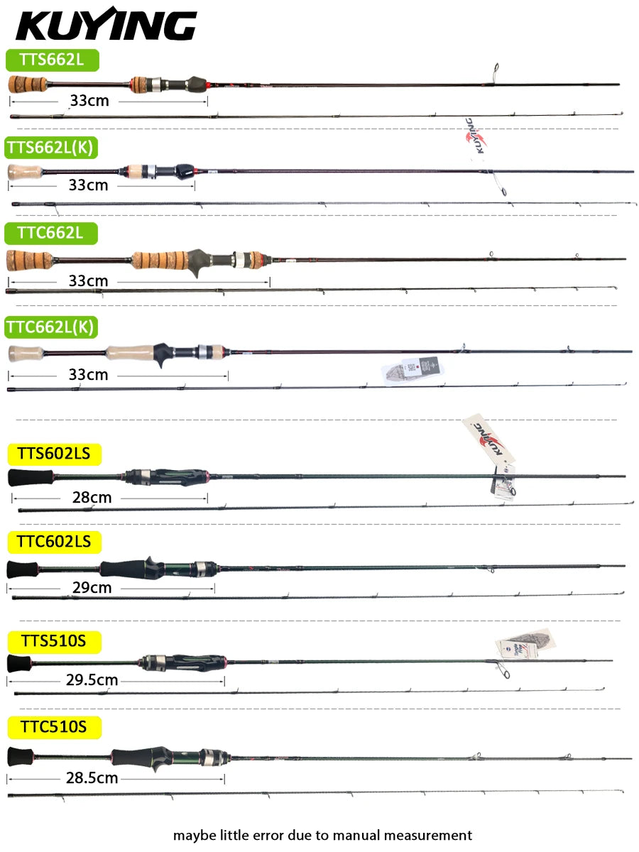 KUYING TETON Spinning Casting Rod Carbon Fuji Parts