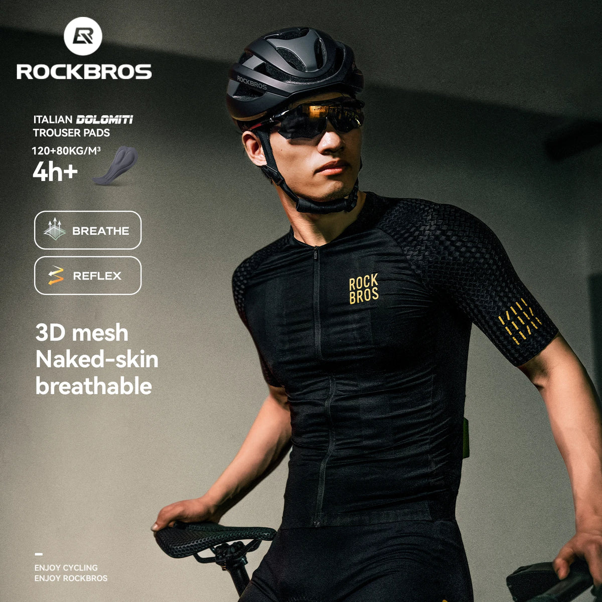 Rockbros Men's Summer Quick Dry Breathable Cycling Jersey