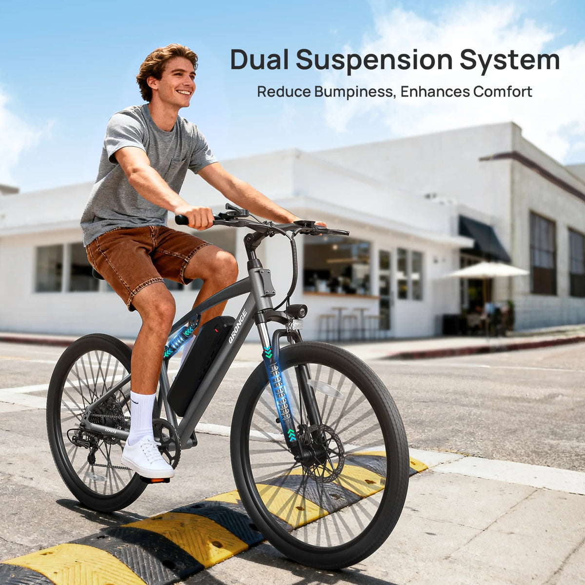 Qroonge Zephyr 1000W Peak Motor Full Suspension Mountain Ebike