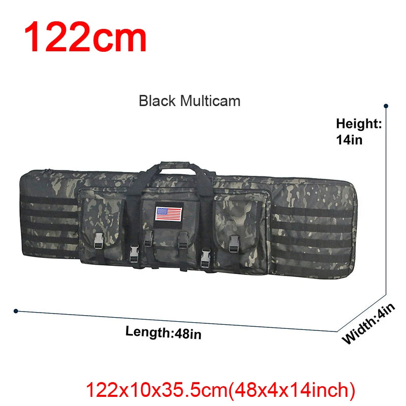 LQARMY Tactical Double Rifle Case Molle Gun Bag Sniper Airsoft