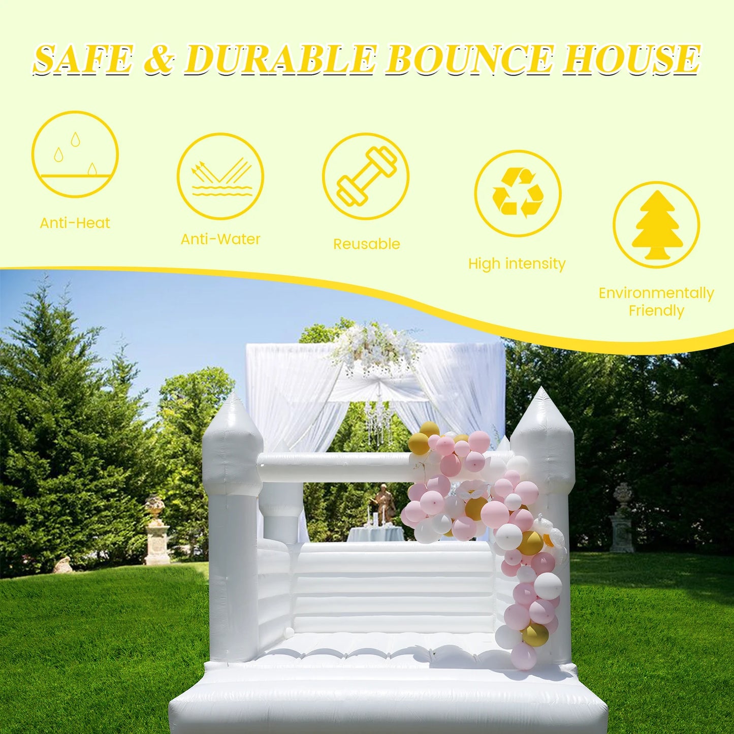 RTS Inflatable Giant Bounce House Castle for Kids Party