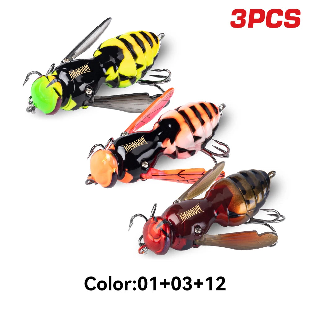 Kingdom Artificial Insect Swimbaits For Bass Pike Fishing