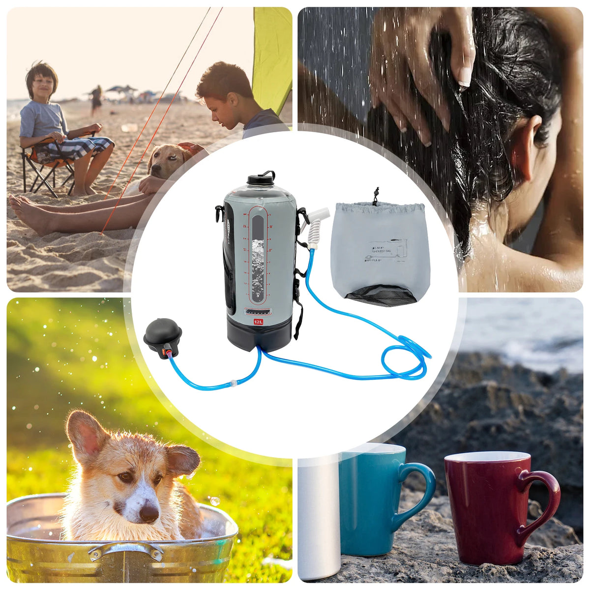 Bymaocar Portable Camping Shower Bag For Outdoor Use