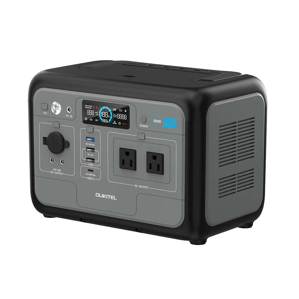 IEE 800W Portable Power Station 512Wh LiFePO4 Solar Generator